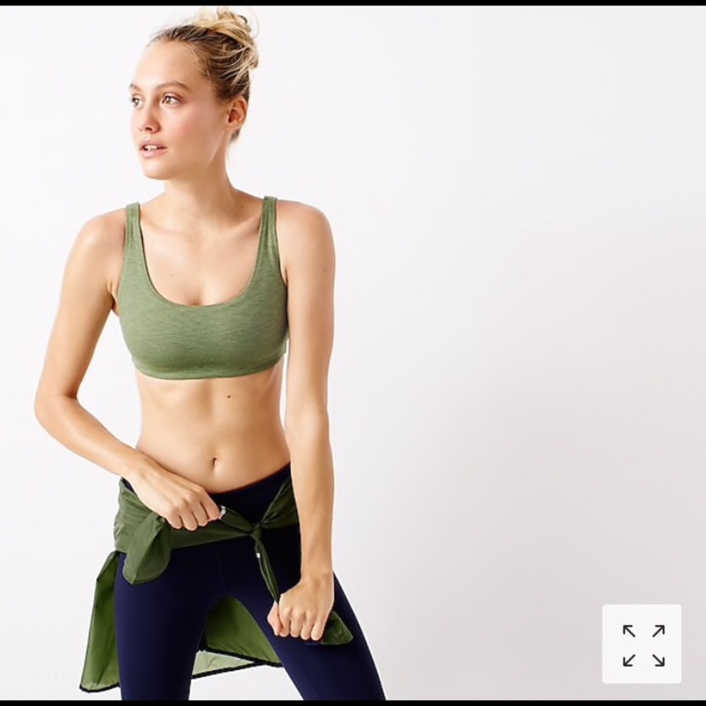 Gray New Balance® x J.Crew Scoopneck Sports Bra